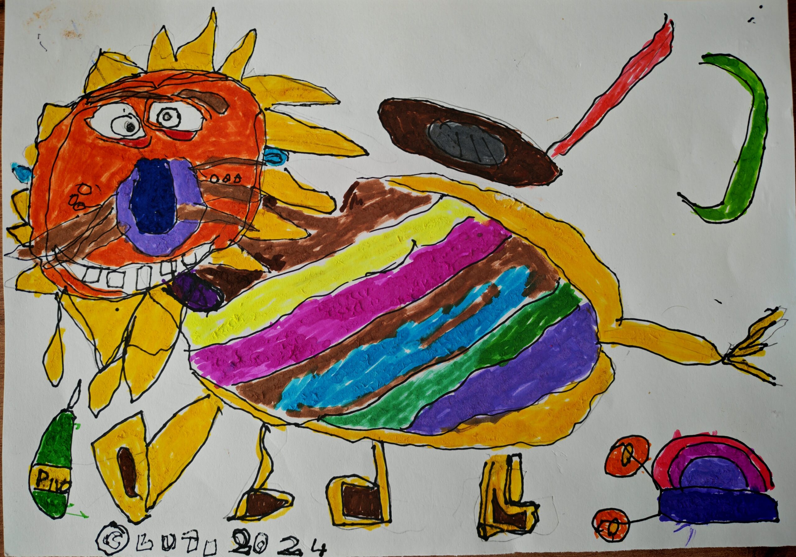 Animal King at lunch